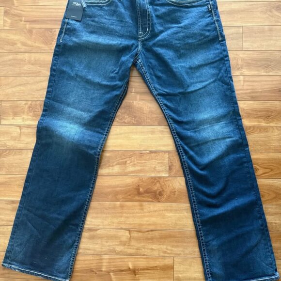 SILVER JEANS | Zac Relaxed Fit Straight Leg 38x34 - Picture 5 of 10